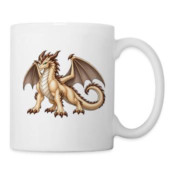 Majestätischer Champignondrache – Fantasy Drache - Tasse - Weiß - Rechts