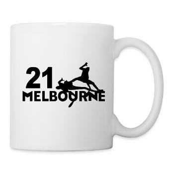 Tennisspieler 21, Melbourne, Australien - Tasse - Weiß - Rechts