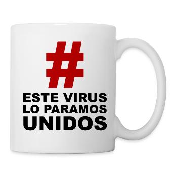 Wir stoppen dieses Virus gemeinsam - Tasse - Weiß - Rechts