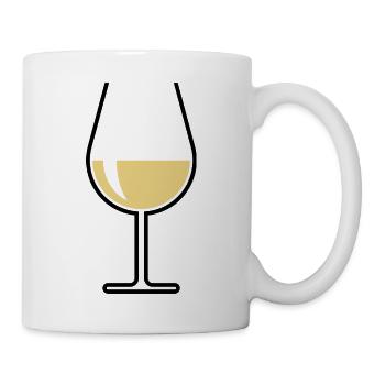 Weißweinglas Bauchig Offen (Weißwein / Wein / 2C) - Tasse - Weiß - Rechts