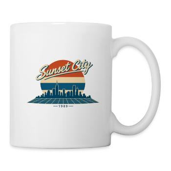 SUNSET CITY 1989 — Retro Horizon - Tasse - Weiß - Rechts