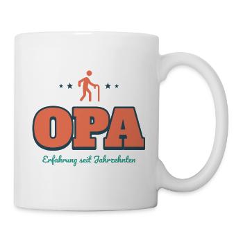 Opa – Erfahrung seit Jahrzehnten - Tasse - Weiß - Rechts