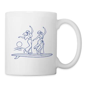 Tanz auf einem Brett, in der Sonne. - Tasse - Weiß - Rechts