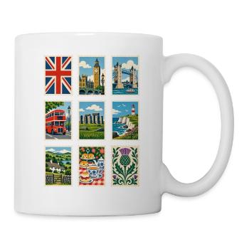 Großbritannien Briefmarken - Tasse - Weiß - Rechts