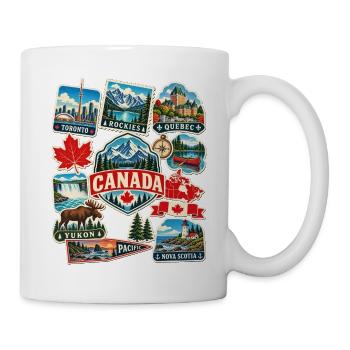 Kanada Reisesticker - Tasse - Weiß - Rechts