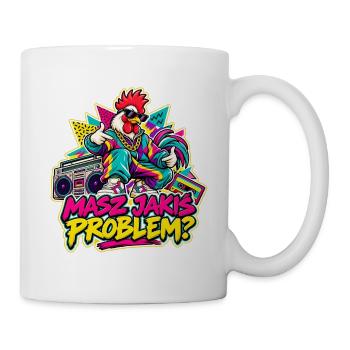 Hast du ein Problem? – Rooster Retro 90er. - Tasse - Weiß - Rechts