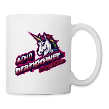 ADHS-Hyperfokus-Club, Neurodiversitäts-Superkraft - Tasse - Weiß - Rechts