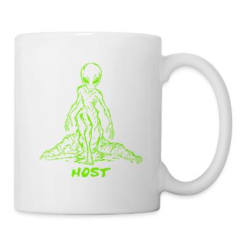 Host - Grey Alien Body Horror Sci-Fi  - Tasse - Weiß - Rechts