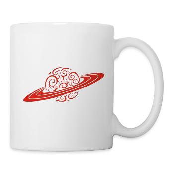 Roter Spiralplanet - Tasse - Weiß - Rechts