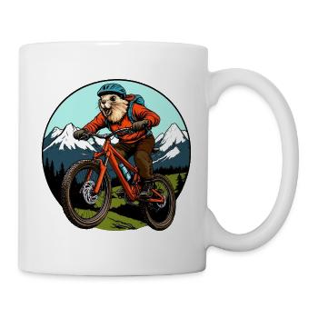 Bike Murmeltier - Tasse - Weiß - Rechts