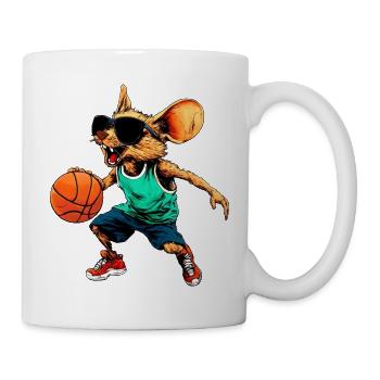 Basketball Maus - Tasse - Weiß - Rechts