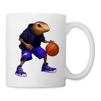 Maulwurf Basketball - Tasse - Weiß - Rechts