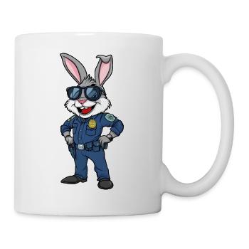 Polizei Hasen Cops - Tasse - Weiß - Rechts
