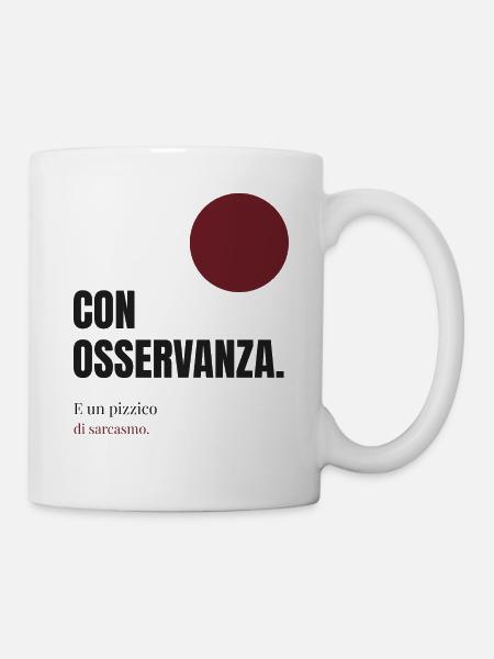 Mit Geistesanwalt ironischem Sarkasmus - Tasse - Weiß