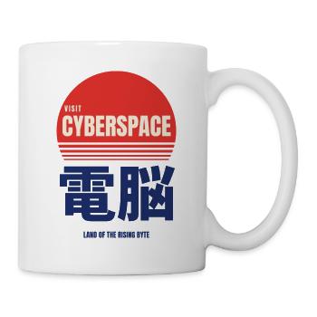 Besuchen Sie Cyberspace Land Of The Rising Byte - Tasse - Weiß - Rechts