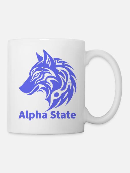 Alpha State Wolf-Emblem - Tasse - Weiß