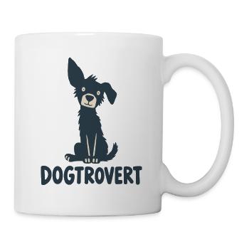 Dogtrovert – Introvertierter, der Hunde liebt - Tasse - Weiß - Rechts