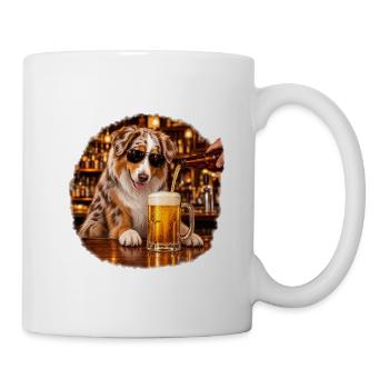 Australian Shepherd Trinken – Aussie Hundeliebhaber - Tasse - Weiß - Rechts