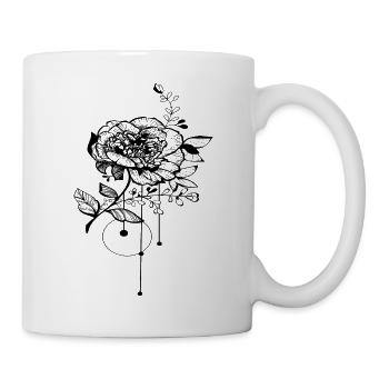 Rose - Tasse - Weiß - Rechts