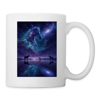 Galaxie Pferde auf dem Salzsee - Tasse - Weiß - Rechts