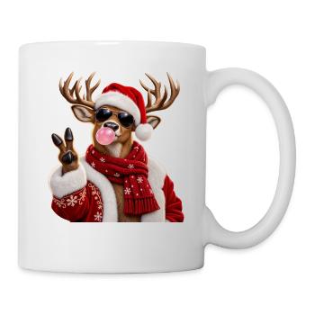 Christmas Reindeer Bubble Gum Sunglasses Santa - Tasse - Weiß - Rechts