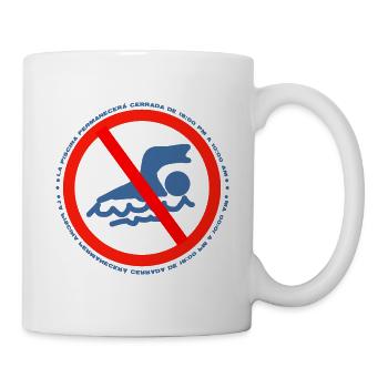 schwimmingpool verbotsschild spanien  - Tasse - Weiß - Rechts