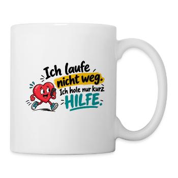 Herz in Not – Hilfe App Motiv - Tasse - Weiß - Rechts