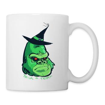 Halloween-Zombie-Gorilla - Tasse - Weiß - Rechts