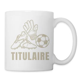 Kind-Football-Träger - Tasse - Weiß - Rechts