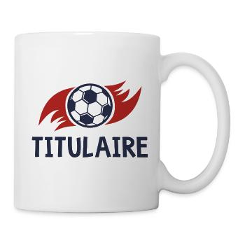 Holder Foot Duo Vater und Sohn Fußball - Tasse - Weiß - Rechts