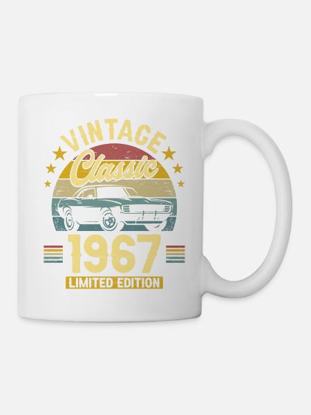 1967 60-Jahres-Jubiläums-Oldtimer - Tasse - Weiß