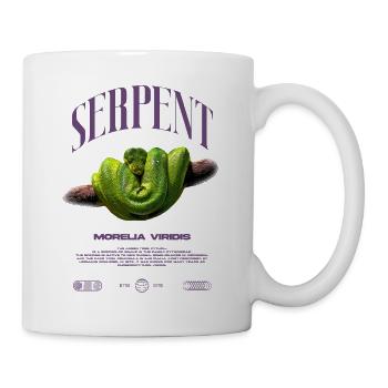 Green Tree Python Modern Reptile Keeper Streetwear - Tasse - Weiß - Rechts