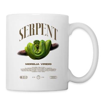 Green Tree Python Modern Reptile Keeper Streetwear - Tasse - Weiß - Rechts