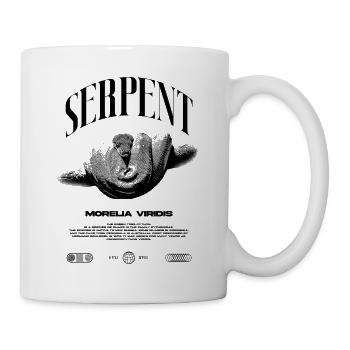 Green Tree Python Modern Reptile Keeper Streetwear - Tasse - Weiß - Rechts