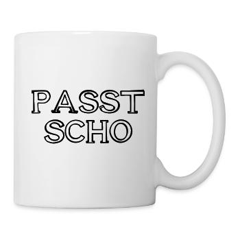 Passt scho Schriftzug handgezeichnet - Tasse - Weiß - Rechts