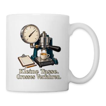 Kleine Tasse. Grosses Verfahren. – Espresso-Prüfst - Tasse - Weiß - Rechts