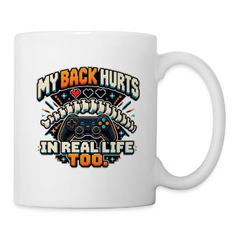 Spieler mit Rücken - Tasse - Weiß - Rechts