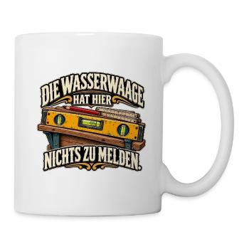 Wasserwaage widerspricht - Tasse - Weiß - Rechts