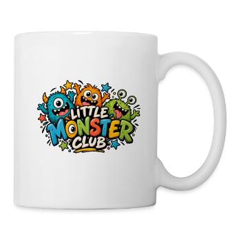 Little Monster Club – Buntes Monster Kinderdesign - Tasse - Weiß - Rechts
