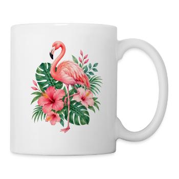 Niedlicher Flamingo Süße Flamingos - Tasse - Weiß - Rechts