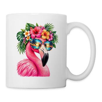 Niedlicher Flamingo Süße Flamingos - Tasse - Weiß - Rechts