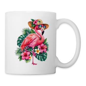 Niedlicher Flamingo Süße Flamingos - Tasse - Weiß - Rechts