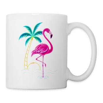 Niedlicher Flamingo Süße Flamingos - Tasse - Weiß - Rechts