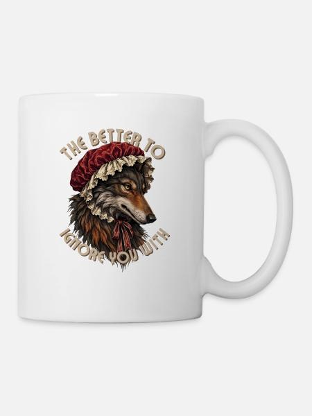 Wolf in Omas Verkleidung - Tasse - Weiß
