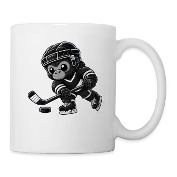 Gorilla Hockeyspieler Cartoon cool - Tasse - Weiß - Rechts