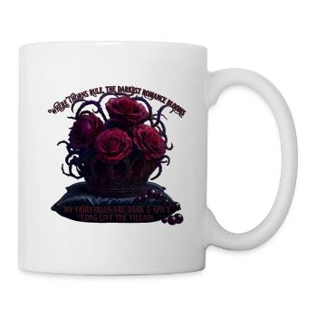 Dark Romance Bookish Merch - Spicy Villain - Tasse - Weiß - Rechts