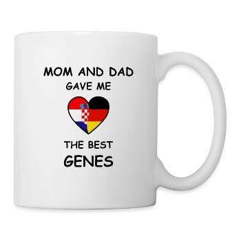 Croatia Germany Genes Heart - Tasse - Weiß - Rechts