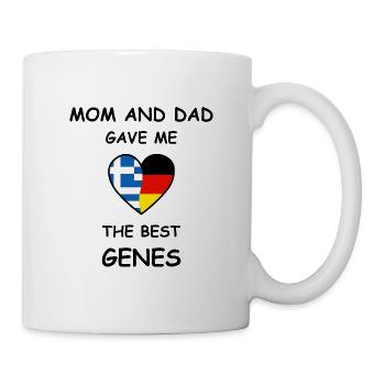 Greece Germany Genes Heart - Tasse - Weiß - Rechts