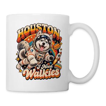 Houston Walkies Astronaut Hund - Tasse - Weiß - Rechts