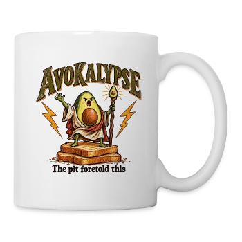 Avocado Apokalypse Toast Prophet Lustiges Essen Humor - Tasse - Weiß - Rechts